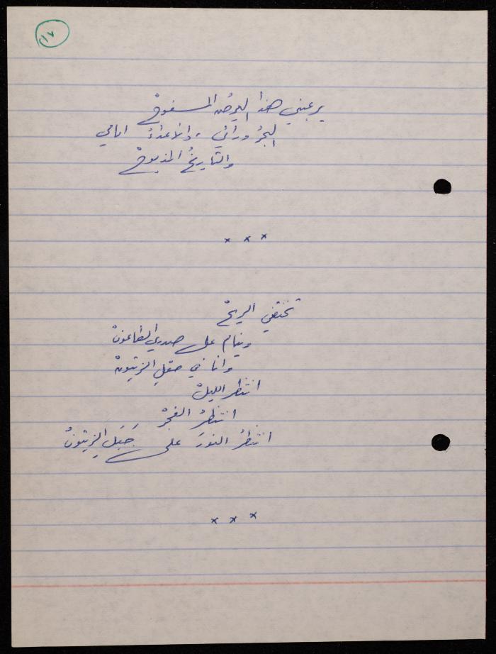 A Poetry Collection by Shakib Jahshan, Nazareth, 1979