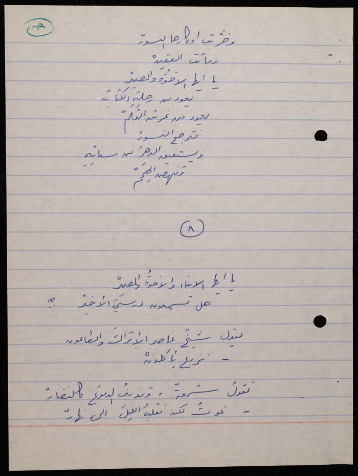 A Poetry Collection by Shakib Jahshan, Nazareth, 1979