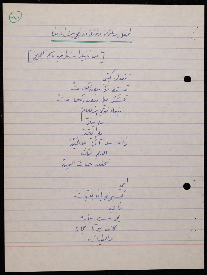 A Poetry Collection by Shakib Jahshan, Nazareth, 1979