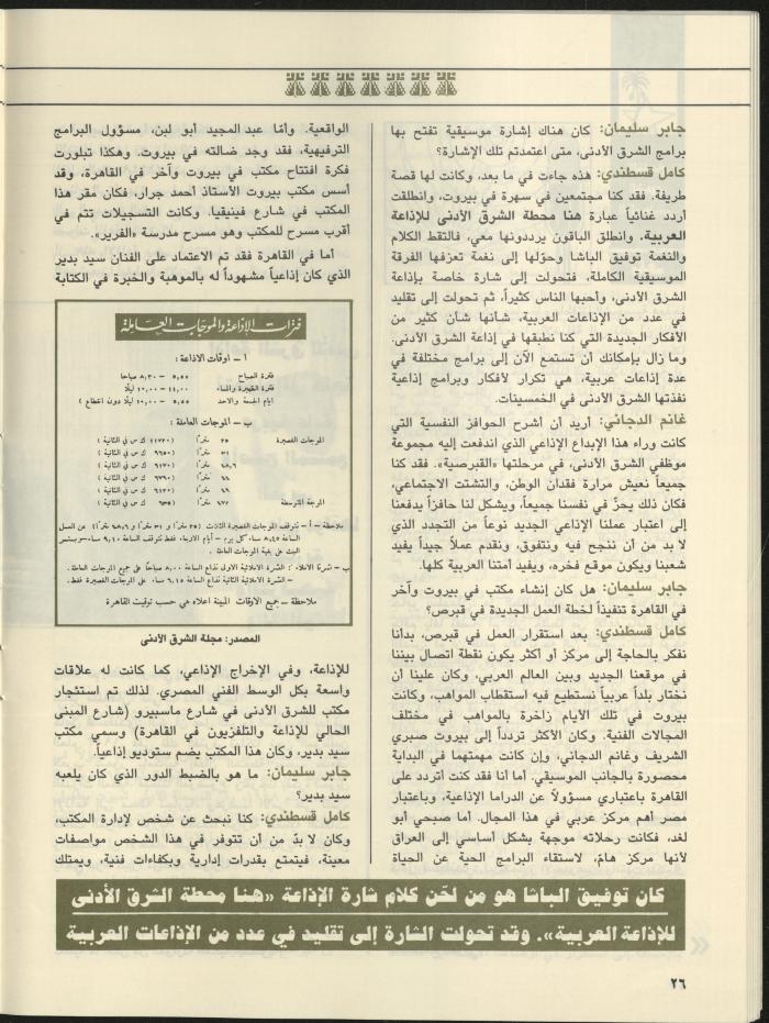 مجلة الجنى، 5 تموز 1997