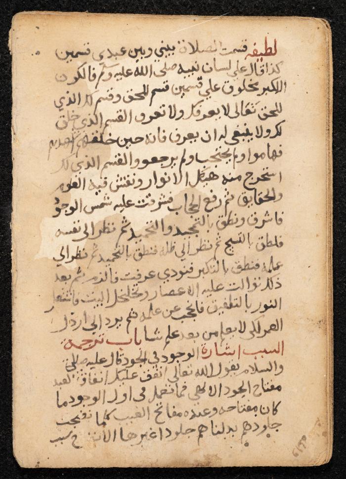 مخطوطة عن كتاب لمحيي الدين بن عربي، القرن التاسع عشر