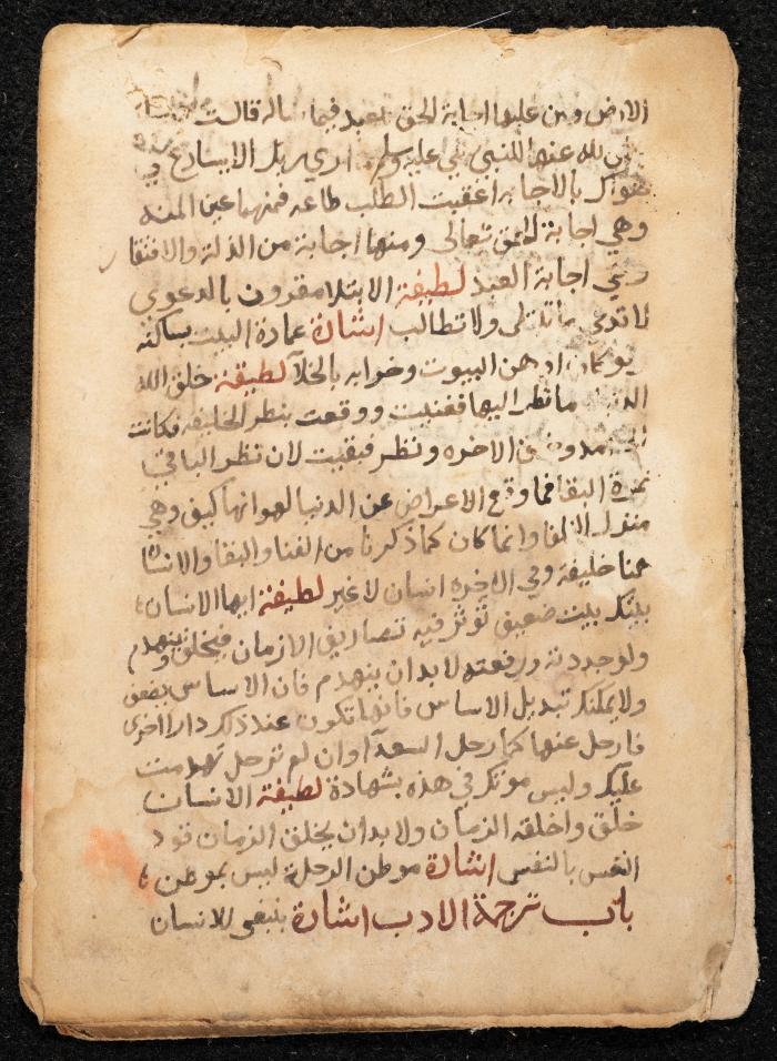 مخطوطة عن كتاب لمحيي الدين بن عربي، القرن التاسع عشر