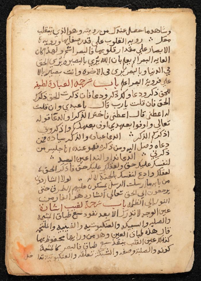 مخطوطة عن كتاب لمحيي الدين بن عربي، القرن التاسع عشر