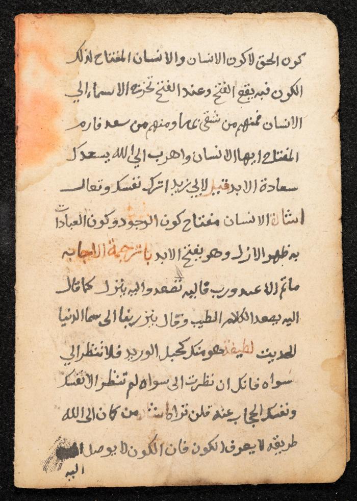 مخطوطة عن كتاب لمحيي الدين بن عربي، القرن التاسع عشر