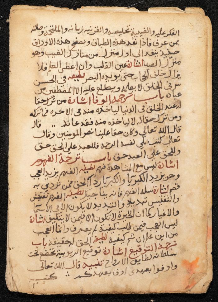 مخطوطة عن كتاب لمحيي الدين بن عربي، القرن التاسع عشر