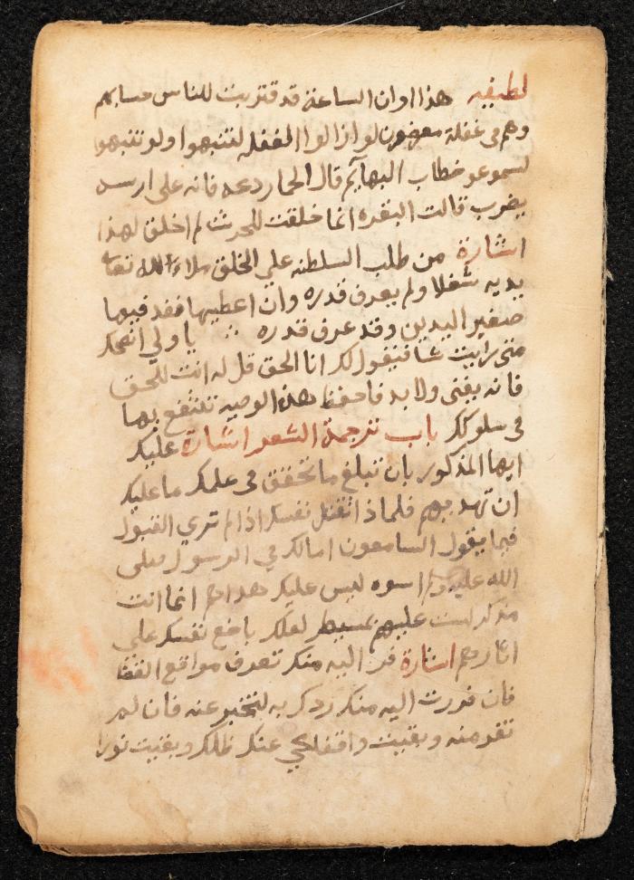 مخطوطة عن كتاب لمحيي الدين بن عربي، القرن التاسع عشر