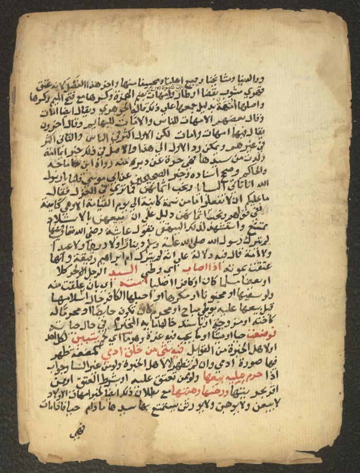 مخطوطة حول العبادات، القرن التاسع عشر