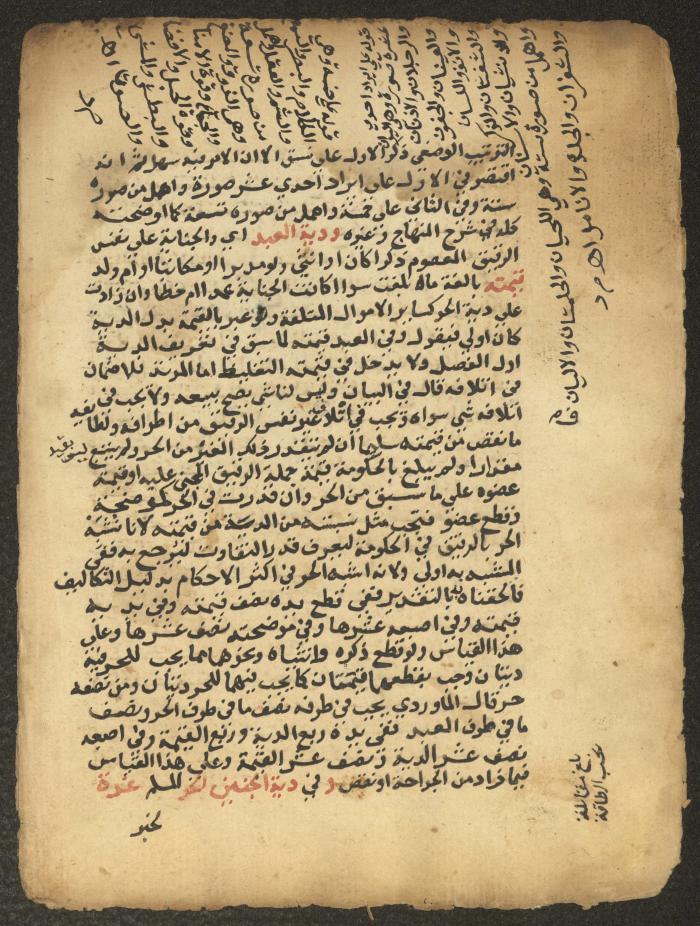 مخطوطة حول العبادات، القرن التاسع عشر