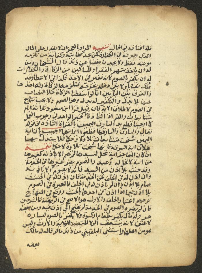 مخطوطة حول العبادات، القرن التاسع عشر