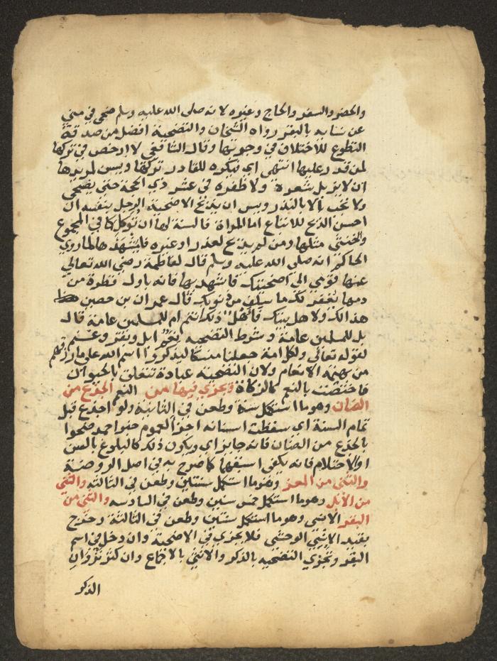 مخطوطة حول العبادات، القرن التاسع عشر