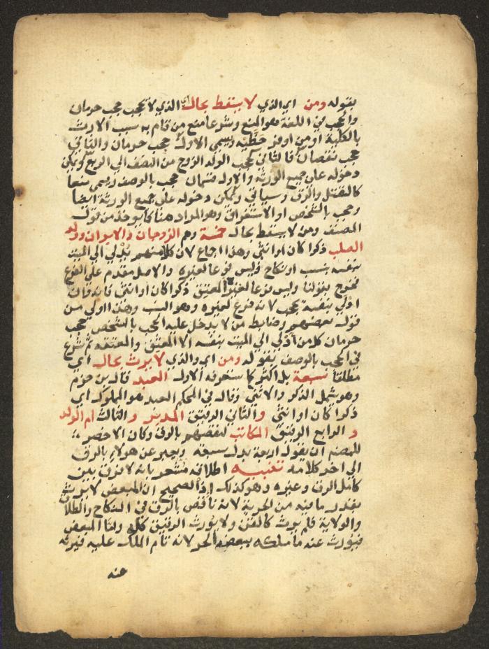 مخطوطة حول العبادات، القرن التاسع عشر