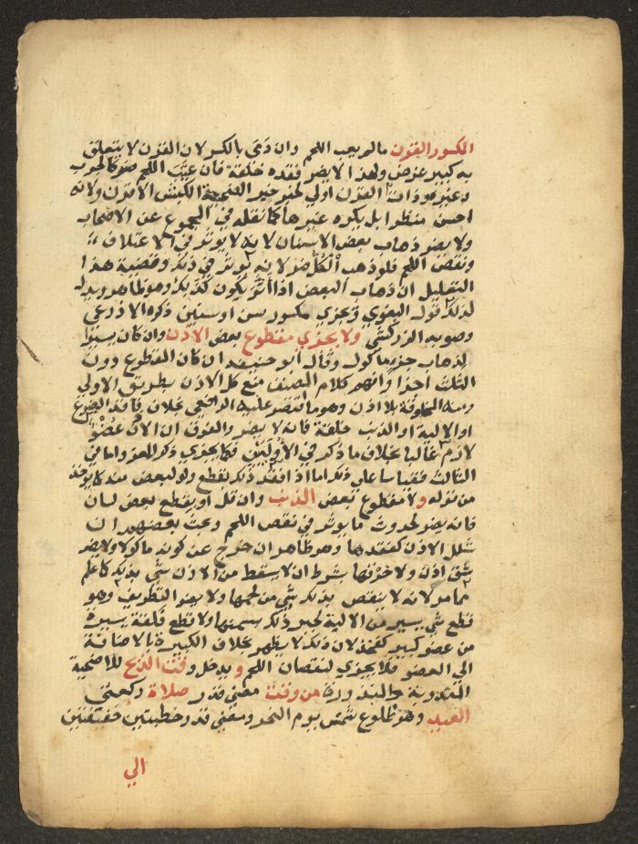 مخطوطة حول العبادات، القرن التاسع عشر