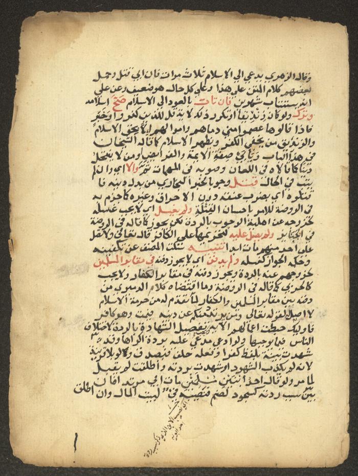 مخطوطة حول العبادات، القرن التاسع عشر