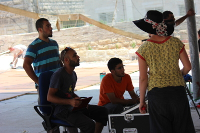 صورة من مدرسة صيفيَّة نظمتها مدرسة سيرك فلسطين في بيرزيت، 2012