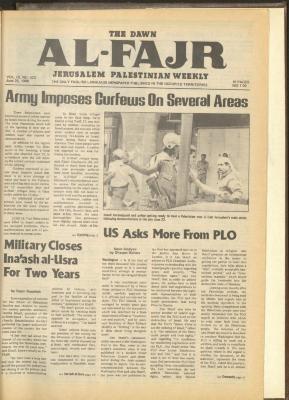 Issue 423 of al-Fajr Newspaper, 26 June 1988
