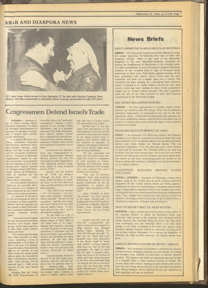Issue 436 of al-Fajr Newspaper, 25 September 1988