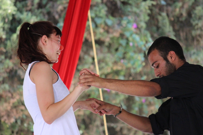 صورة من مدرسة صيفيَّة نظمتها مدرسة سيرك فلسطين في بيرزيت، 2012