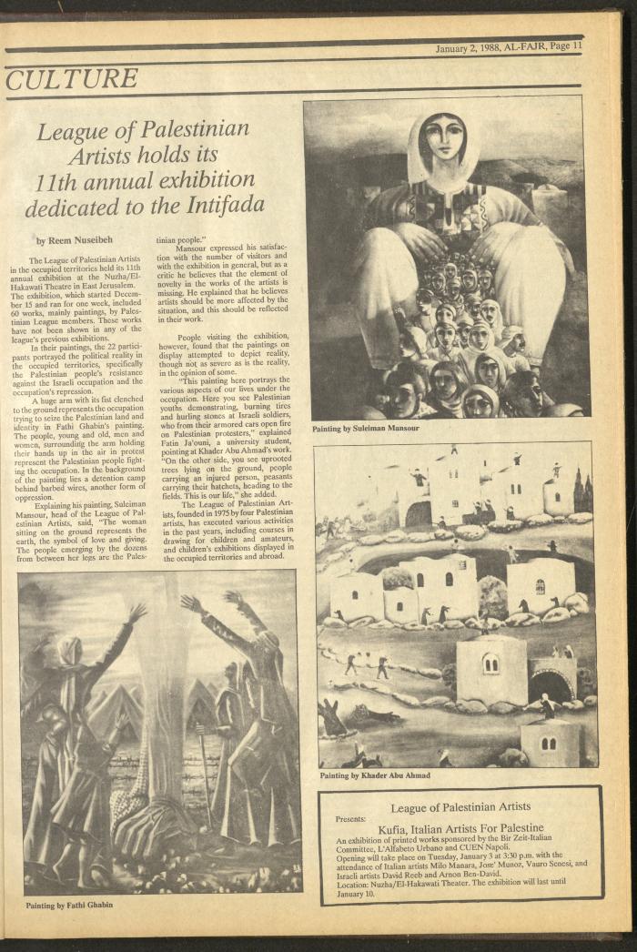 Issue 450 of al-Fajr Newspaper, 2 January 1989
