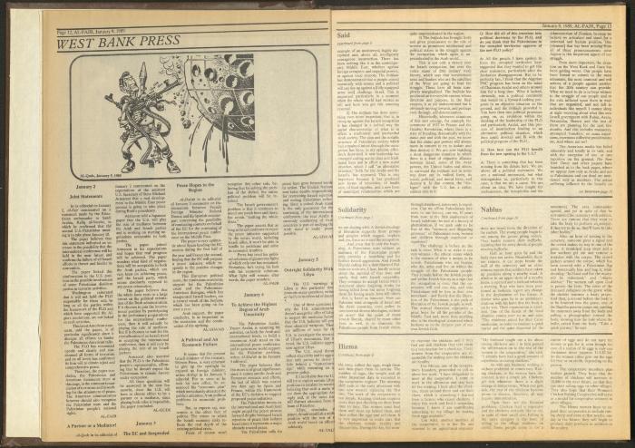 Issue 451 of al-Fajr Newspaper, 9 January 1989