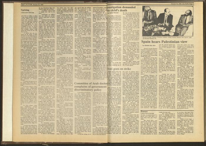 Issue 453 of al-Fajr Newspaper, 23 January 1989