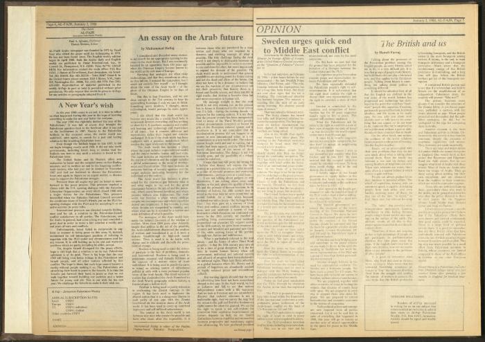 Issue 450 of al-Fajr Newspaper, 2 January 1989