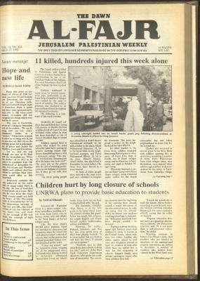 العدد 462 من جريدة الفجر، 27 آذار 1989