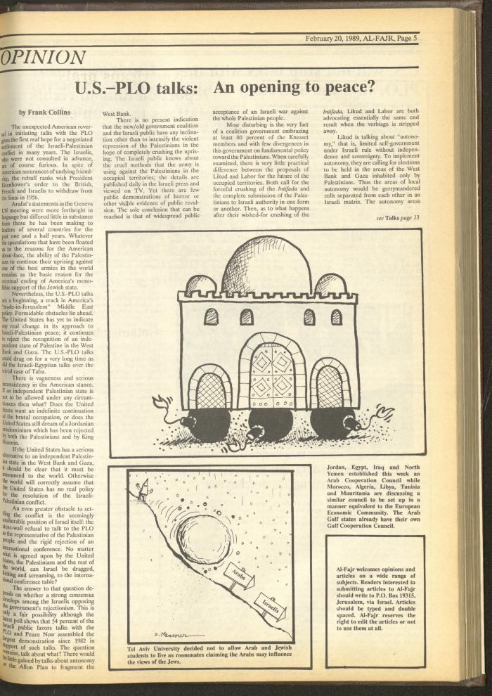 Issue 457 of al-Fajr Newspaper, 20 February 1989