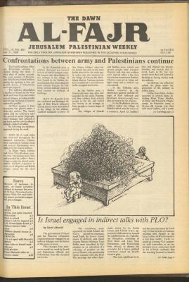 Issue 480 of al-Fajr Newspaper, 31 July 1989