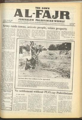 Issue 489 of al-Fajr Newspaper, 2 October 1989