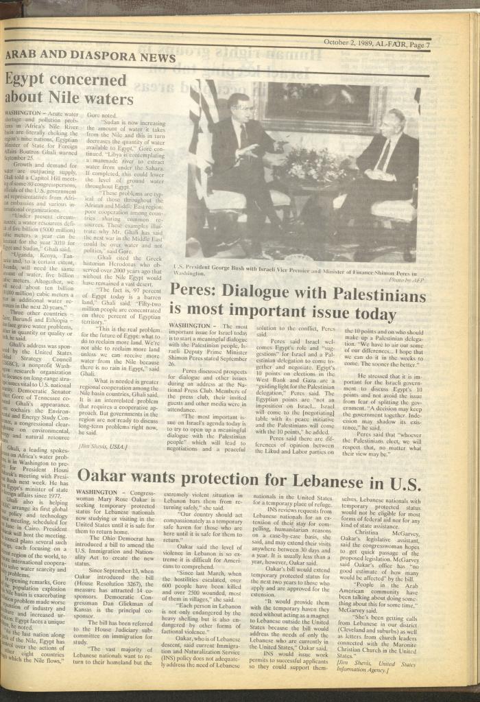 Issue 489 of al-Fajr Newspaper, 2 October 1989