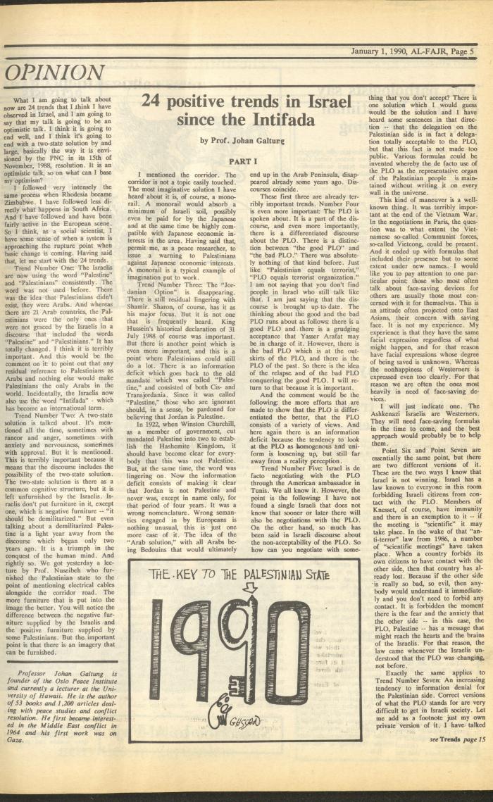 العدد 502 من جريدة الفجر، 1 كانون الثاني 1990