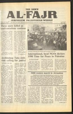 العدد 502 من جريدة الفجر، 1 كانون الثاني 1990