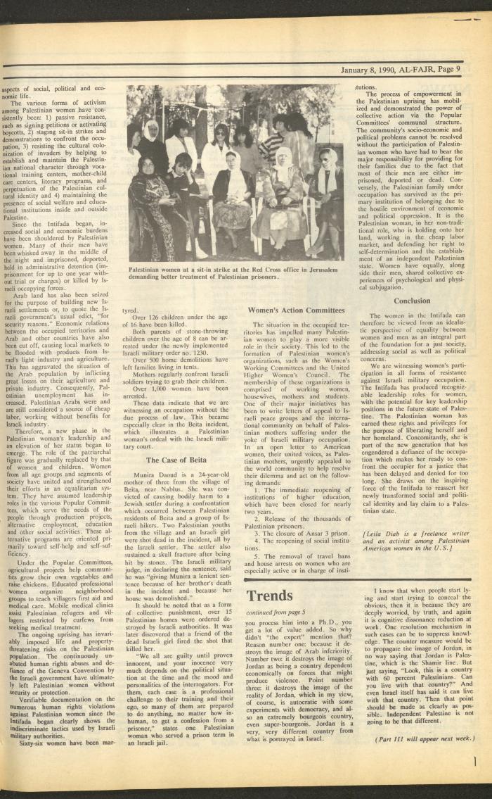 العدد 503 من جريدة الفجر، 8 كانون الثاني 1990