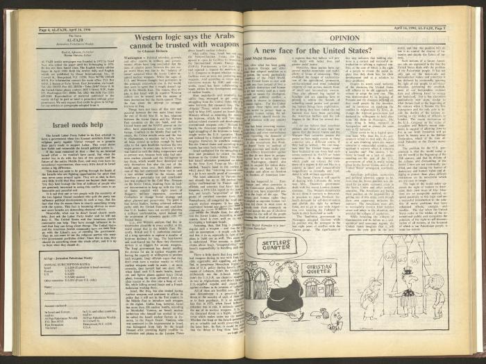 Issue 517 of al-Fajr Newspaper, 16 April 1990
