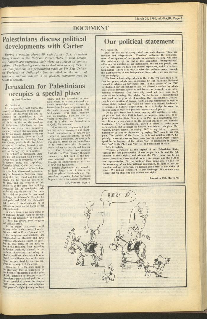 العدد 514 من جريدة الفجر، 26 آذار 1990