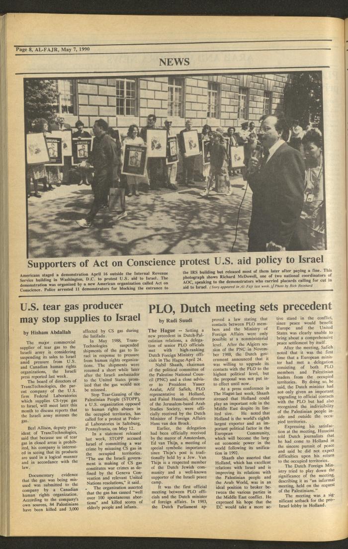 Issue 520 of al-Fajr Newspaper, 7 May 1990