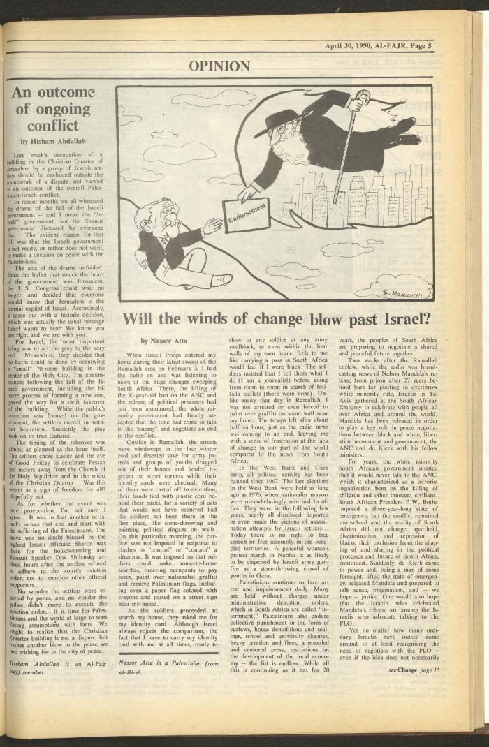 Issue 519 of al-Fajr Newspaper, 30 April 1990