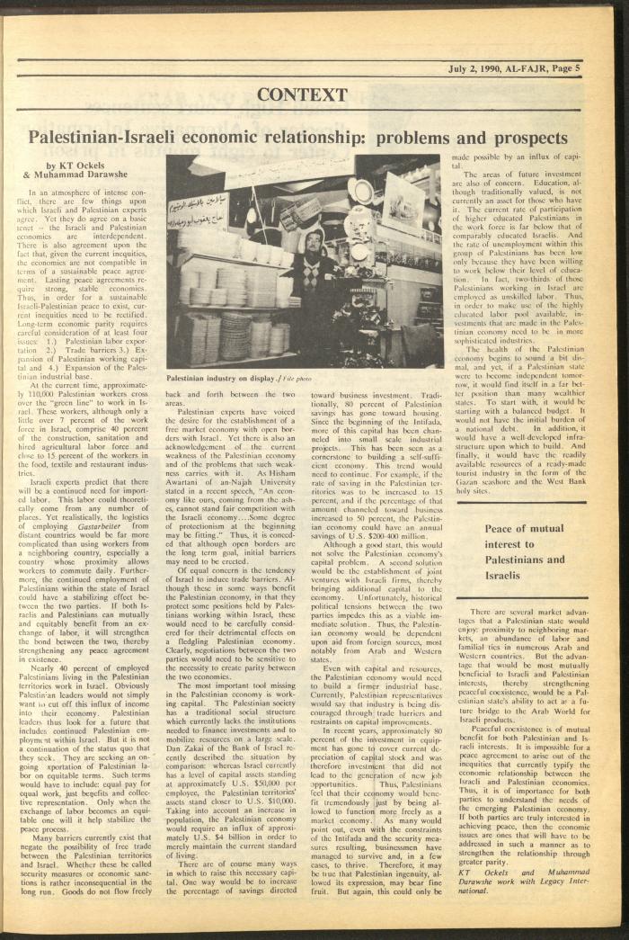 Issue 528 of al-Fajr Newspaper, 2 July 1990