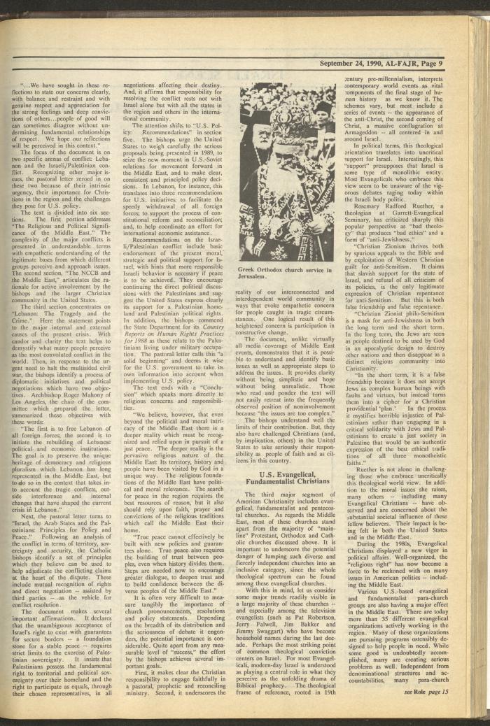 Issue 540 of al-Fajr Newspaper, 24 September 1990