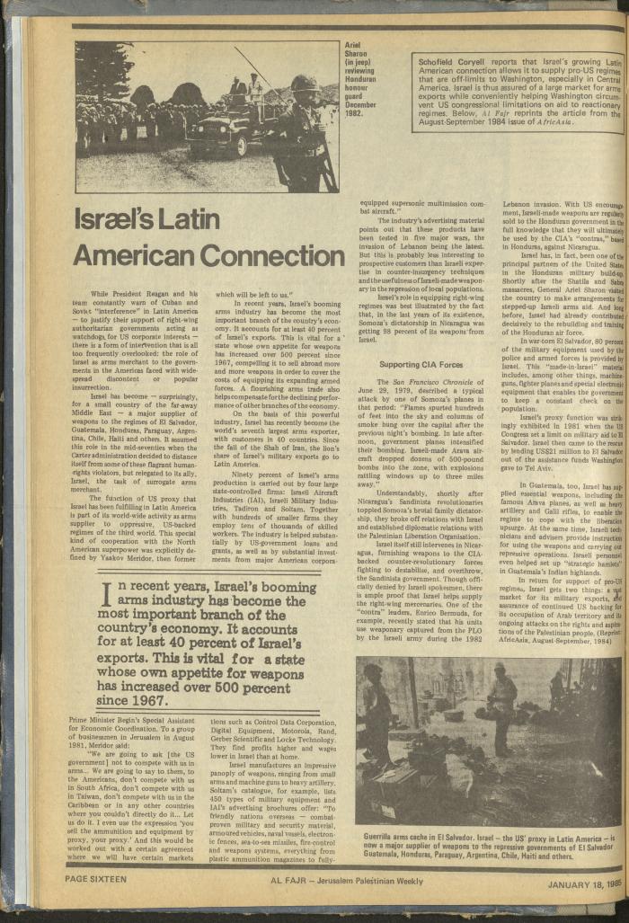 Issue 246 of al-Fajr Newspaper, 18 January 1985