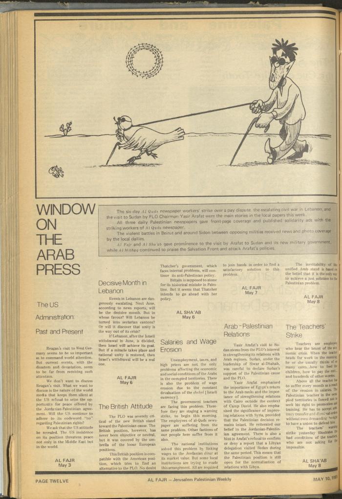 Issue 261 of al-Fajr Newspaper, 3 May 1985