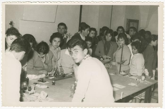 Several Birzeit College Students Participating at a Science Fair, 1960