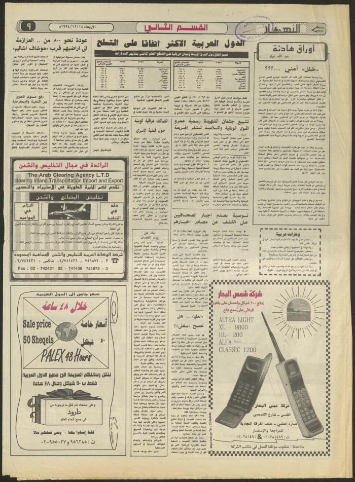 العدد 2763 من جريدة النهار، 14 كانون الأول 1994