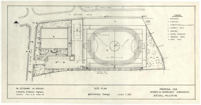 The Site Plan for the Gym, Jericho, the 1980s 