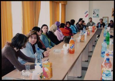 Janette Mikhael at a Meeting with the Ramallah Municipality Staff, 2008