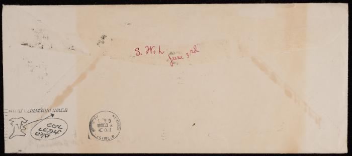A Letter Addressed to Walid Fahoum from a Friend, 31 May 1969