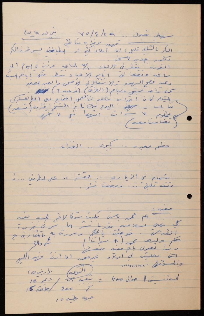ملف عن النصوص الممنوعة في الصحف، الناصرة، 1975
