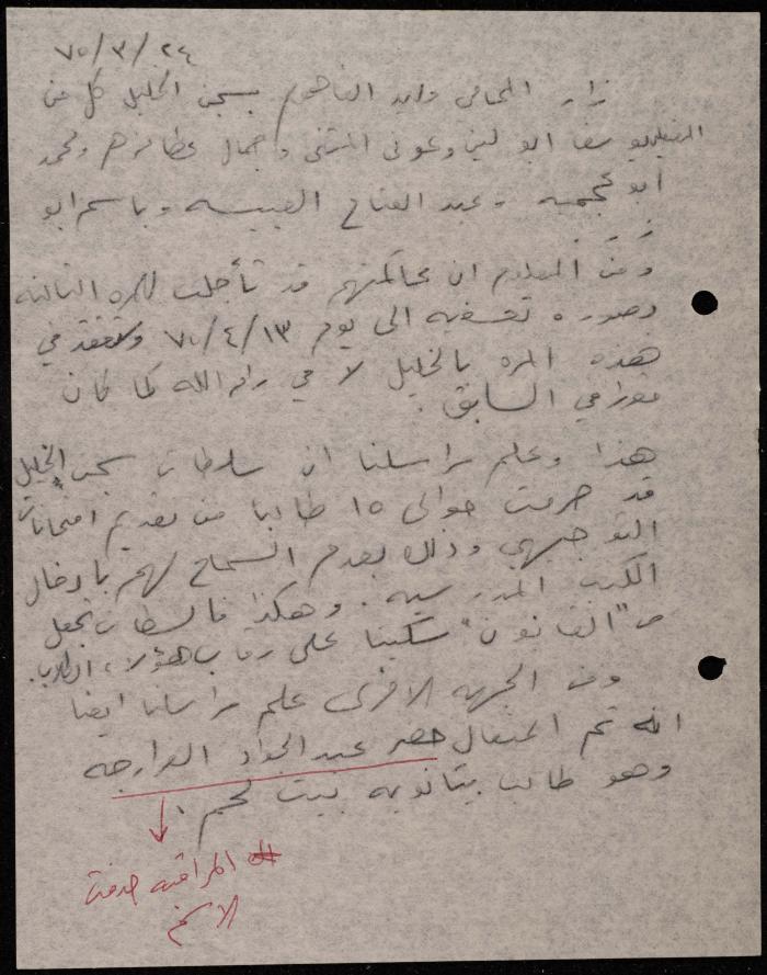 ملف عن النصوص الممنوعة في الصحف، الناصرة، 1975
