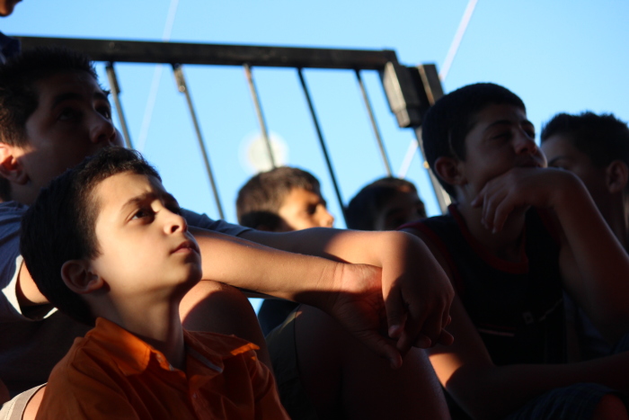 صورة من مدرسة صيفيَّة نظمتها مدرسة سيرك فلسطين في بيرزيت، 2012