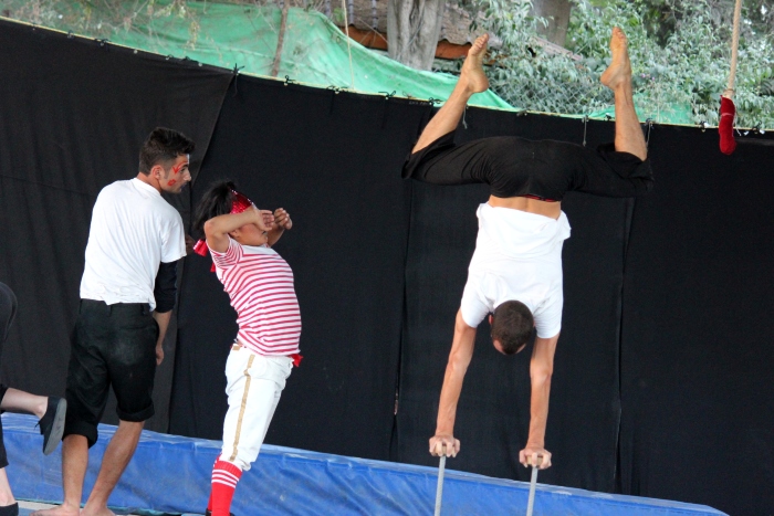 صورة من تدريبات مدرسة سيرك فلسطين